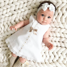 Load image into Gallery viewer, 2pcs Set Baby Girl's Summer Dress | With Bow Headband - # BAAA51110005
