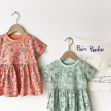 Load image into Gallery viewer, Cartoon Printed Summer Dress for Baby Girls - # BAAA51110007
