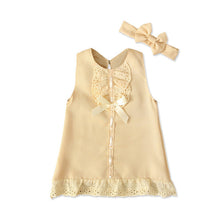 Load image into Gallery viewer, 2pcs Set Baby Girl's Summer Dress | With Bow Headband - # BAAA51110005
