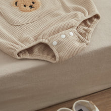 Load image into Gallery viewer, Cute Bear Embroidery Baby Romper | With Front Pocket - # BAAA21110057
