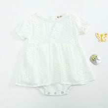 Load image into Gallery viewer, Summer Baby Girl White Embroidered Cotton Romper - # BAAA21110043
