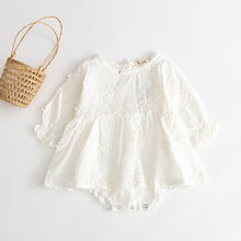 Load image into Gallery viewer, Summer Baby Girl White Embroidered Cotton Romper - # BAAA21110043
