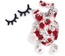 Load image into Gallery viewer, Baby Floral Romper with Headband | Sleeveless Jumpsuit - # BAAA21110046
