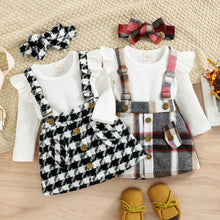 Load image into Gallery viewer, Cotton Striped Baby Romper and Skirt Set for Girls - BAAA51210039
