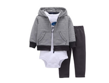 Load image into Gallery viewer, Newborn Fleece Hooded Jacket and Romper Set | 24 different models - # BAAA51210041
