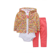 Load image into Gallery viewer, Newborn Fleece Hooded Jacket and Romper Set | 24 different models - # BAAA51210041
