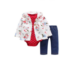 Load image into Gallery viewer, Newborn Fleece Hooded Jacket and Romper Set | 24 different models - # BAAA51210041
