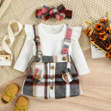 Load image into Gallery viewer, Cotton Striped Baby Romper and Skirt Set for Girls - BAAA51210039
