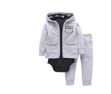 Load image into Gallery viewer, Newborn Fleece Hooded Jacket and Romper Set | 24 different models - # BAAA51210041
