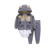 Load image into Gallery viewer, Newborn Fleece Hooded Jacket and Romper Set | 24 different models - # BAAA51210041

