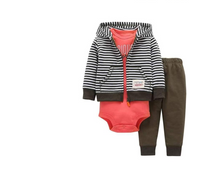 Load image into Gallery viewer, Newborn Fleece Hooded Jacket and Romper Set | 24 different models - # BAAA51210041
