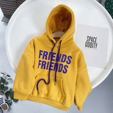 Load image into Gallery viewer, Children's Hooded Sweater with Colorful Letters - # BOAA11510025

