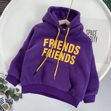 Load image into Gallery viewer, Children's Hooded Sweater with Colorful Letters - # BOAA11510025
