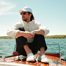 Load image into Gallery viewer, Men's White Pebbled Leather Barca Yacht Loafer
