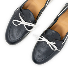 Load image into Gallery viewer, Men's Black Pebbled Leather Barca Yacht Loafer
