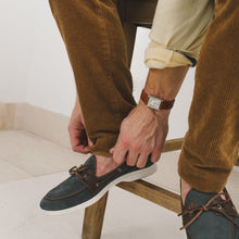 Load image into Gallery viewer, Men's Blue Suede Barca Yacht Loafer
