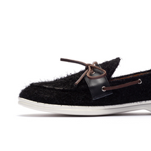 Load image into Gallery viewer, Men's Black Textured Suede Barca Yacht Loafer
