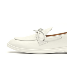 Load image into Gallery viewer, Men's White Pebbled Leather Barca Yacht Loafer
