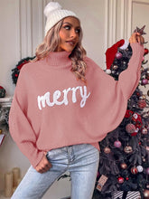Load image into Gallery viewer, Batwing Turtleneck Christmas Knit Sweater for Women | NCS
