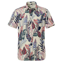 Load image into Gallery viewer, Beige Palm Hawaiian Cotton Short Sleeve Shirt
