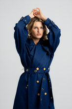 Load image into Gallery viewer, Bellina Denim Trench Coat
