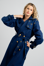 Load image into Gallery viewer, Bellina Denim Trench Coat
