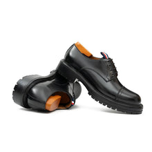 Load image into Gallery viewer, Big Cap Toe Derby shoes Black
