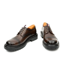 Load image into Gallery viewer, Big Cap Toe Derby shoes Coffee
