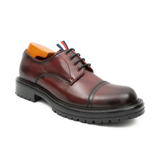 Load image into Gallery viewer, Big Cap Toe Derby shoes Wine red
