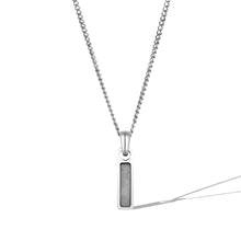 Load image into Gallery viewer, Birthstone Tag Necklace - Silver
