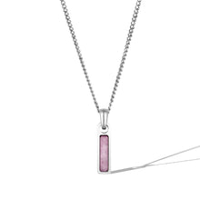 Load image into Gallery viewer, Birthstone Tag Necklace - Silver
