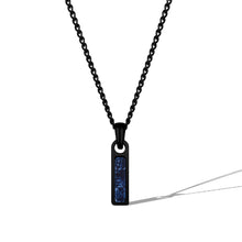 Load image into Gallery viewer, Birthstone Tag Necklace - Stealth
