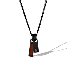 Load image into Gallery viewer, Birthstone &amp; Initial Tag Necklace - Stealth
