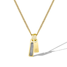 Load image into Gallery viewer, Birthstone &amp; Initial Tag Necklace - Gold
