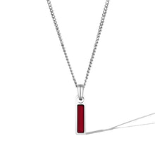 Load image into Gallery viewer, Birthstone Tag Necklace - Silver

