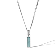 Load image into Gallery viewer, Birthstone Tag Necklace - Silver
