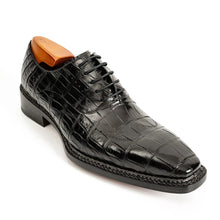 Load image into Gallery viewer, Black Alligator Norwegian Oxford
