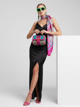 Load image into Gallery viewer, Black Backless V-Neck Slit Dress For Women, Fitted, Greenwich Village, BYMANYC New York.
