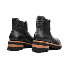 Load image into Gallery viewer, Black Brogue Platform Chelsea Boot
