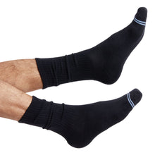 Load image into Gallery viewer, Black Casual Crew Socks 3-Pack
