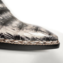 Load image into Gallery viewer, Black Croc-Pattern Norwegian Oxford
