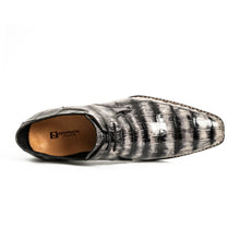 Load image into Gallery viewer, Black Croc-Pattern Norwegian Oxford
