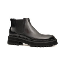 Load image into Gallery viewer, Black Leather Platform Chelsea

