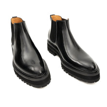 Load image into Gallery viewer, Black Leather Platform Chelsea
