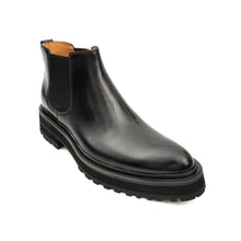 Load image into Gallery viewer, Black Leather Platform Chelsea
