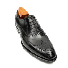 Load image into Gallery viewer, Black Men's Goodyear Welted Brogue Leather Shoes
