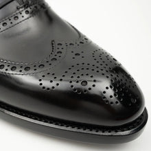 Load image into Gallery viewer, Black Men's Goodyear Welted Brogue Leather Shoes
