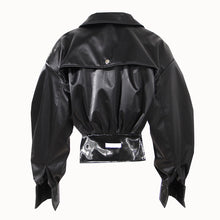 Load image into Gallery viewer, Black Motorcycle Style Jacket For Women, East Village, BYMANYC New York.
