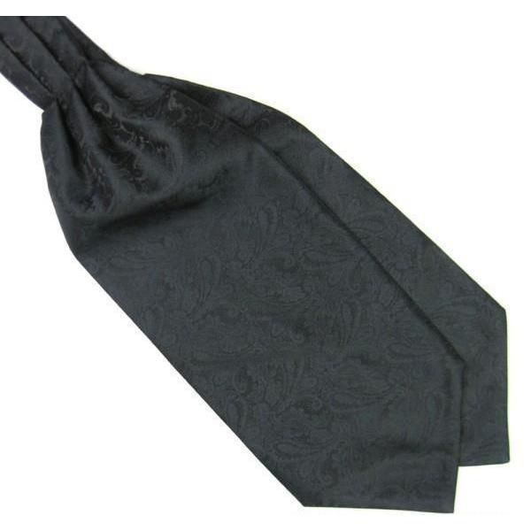 Black Paisley Gentleman Collection Ascot/Cravat Tie