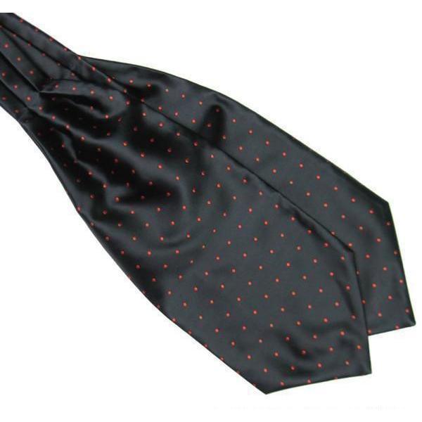 Black & Red Polka Dot Ascot/Cravat Tie